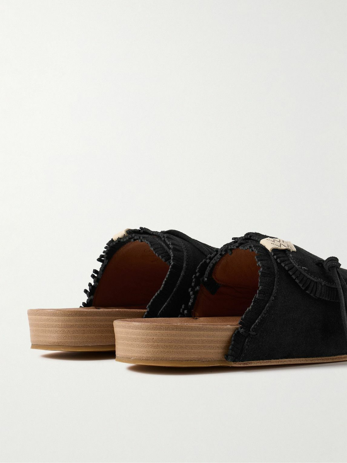 Visvim - Christo Shaman-Folk Fringed Suede Sandals - Black Visvim - Christo Shaman-Folk Fringed Suede Sandals - Black