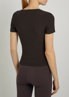 Tala 365 Ribbed Stretch-modal T-shirt Brown