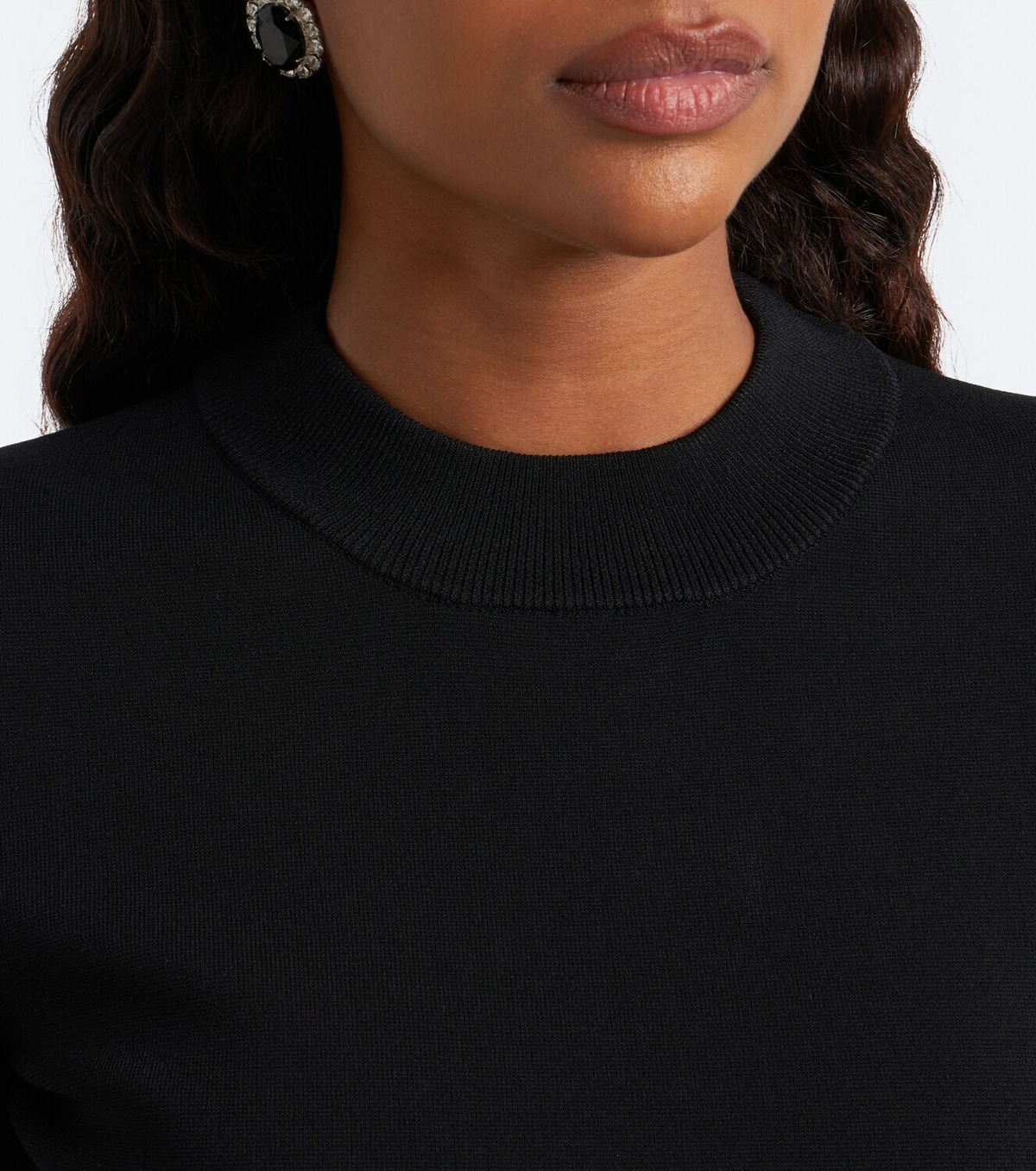 Simkhai Bow-detail knitted taffeta minidress