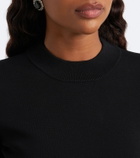 Simkhai Bow-detail knitted taffeta minidress