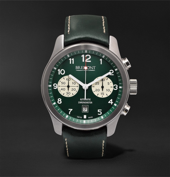 Photo: Bremont - ALT1-Classic/GN Automatic Chronograph 43mm Stainless Steel and Leather Watch, Ref. No. ALT1-C/GN - Green