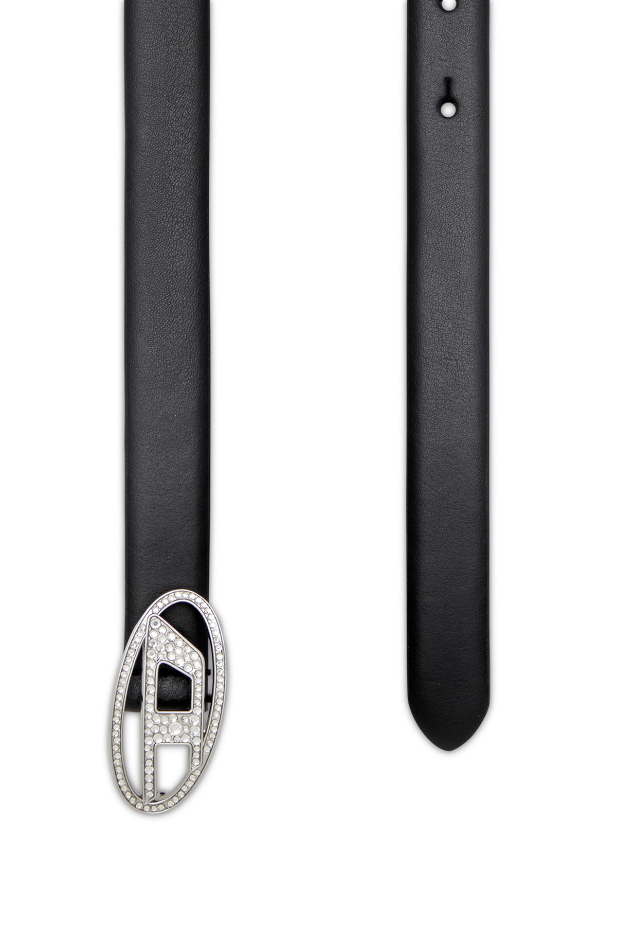 DIESEL☆ Slim leather belt with crystal buckle Diesel Slim leather belt with crystal buckle - Belts Womens