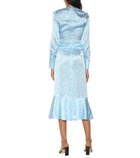 Ganni - Stretch-silk satin midi skirt