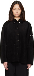 Studio Nicholson Black Dash Suede Jacket