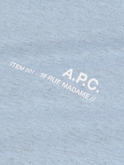 A.P.C. - Logo-Print Cotton-Jersey T-Shirt - Blue