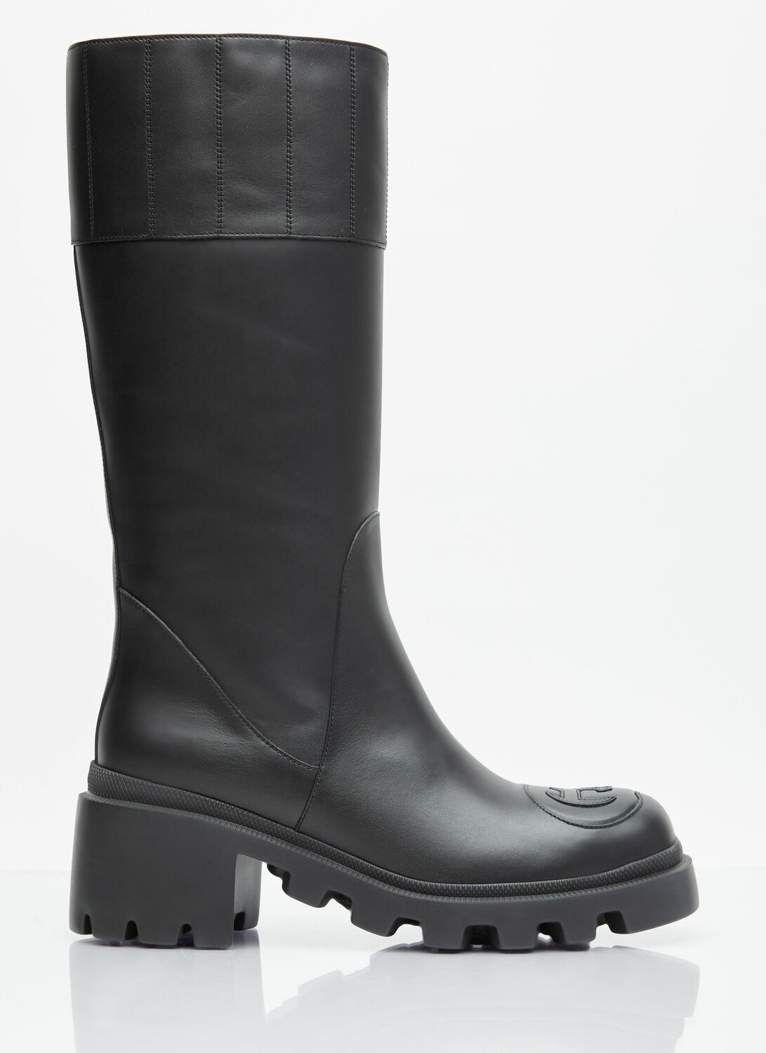 Gucci Interlocking G High Leather Boots