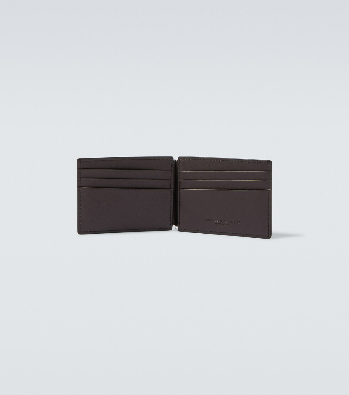 Brunello Cucinelli Logo debossed leather wallet