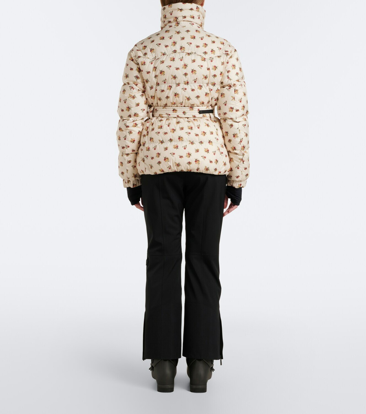 Moncler Grenoble Floral belted down ski jacket