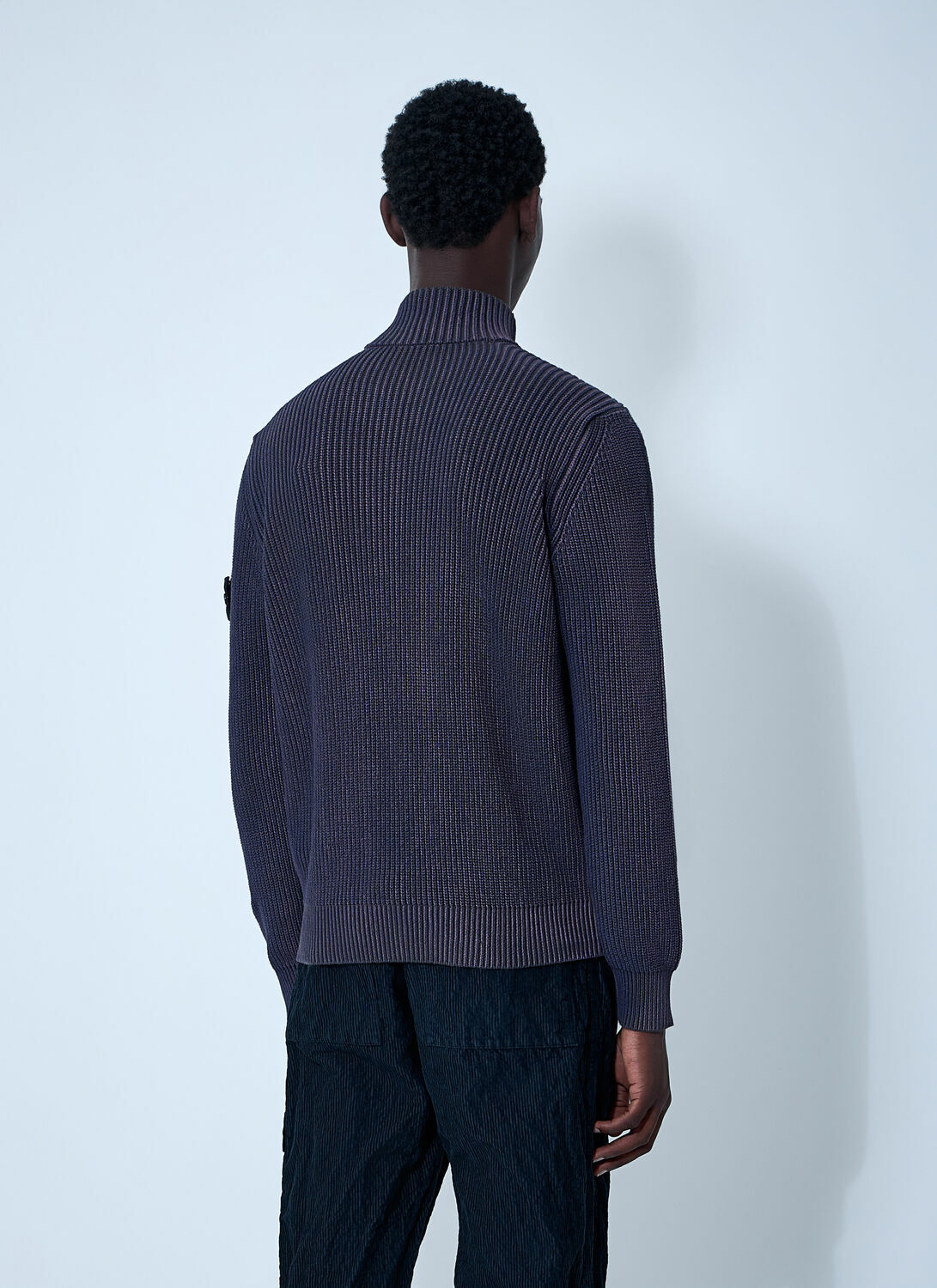 Stone Island Zip-Up Rib Cardigan