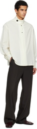 Lanvin Brown Loose-Fit Tailored Trousers