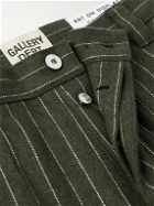 Gallery Dept. - Business Carpenter Straight-Leg Pinstriped Woven Trousers - Green