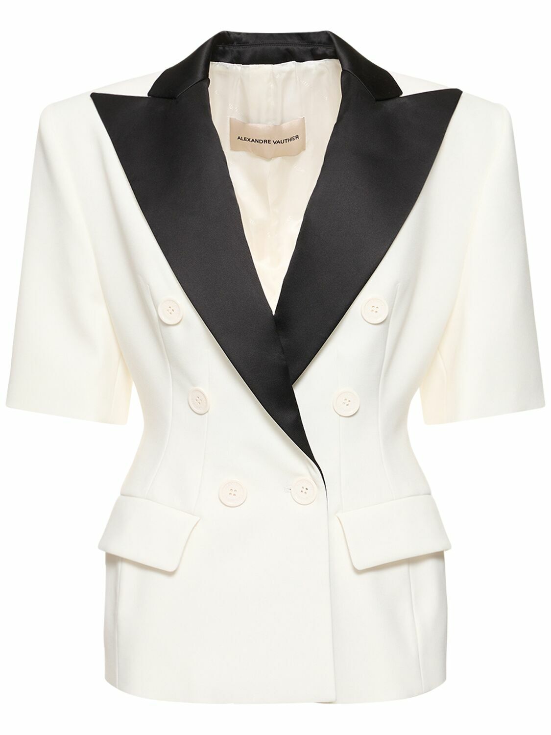 ALEXANDRE VAUTHIER - Stretch Crepe Short Sleeved Jacket