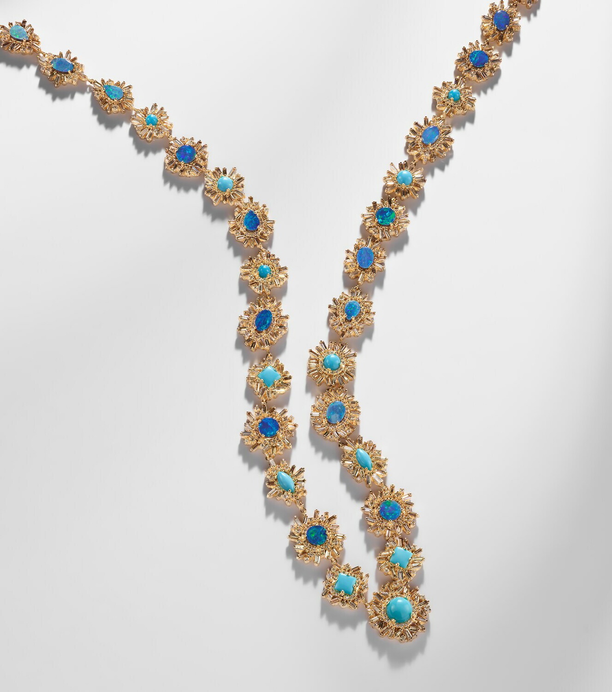 Suzanne Kalan 18kt gold necklace with gemstones