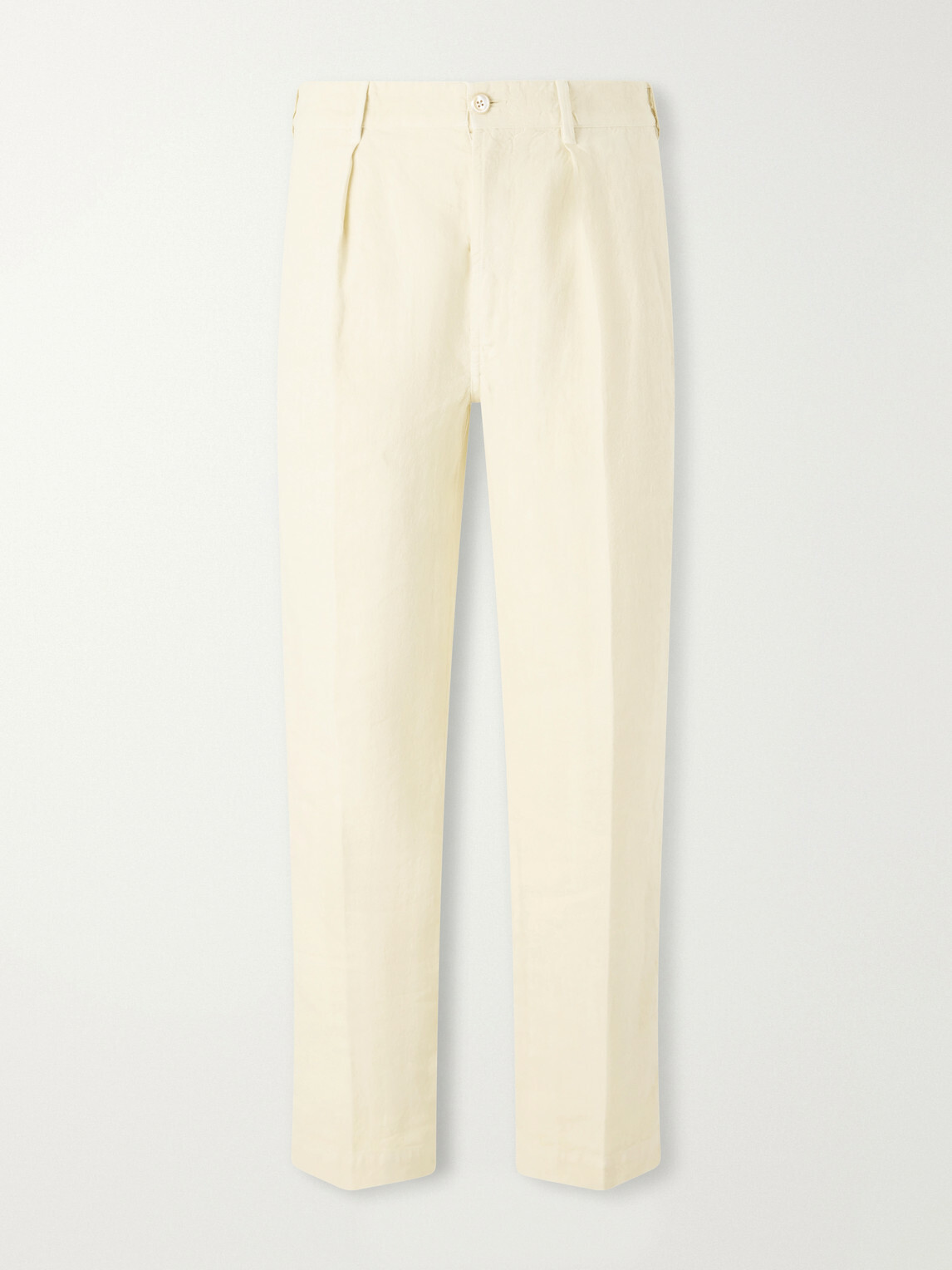 Drake's - Games Linen Straight-Leg Trousers - Neutrals