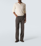 Wales Bonner Country checked linen-blend straight pants