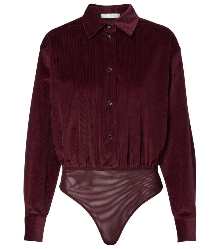 Photo: Max Mara Fertile cotton velvet bodysuit