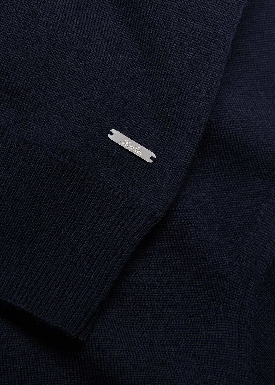 Aurélien Merino Wool Polo Shirt Navy