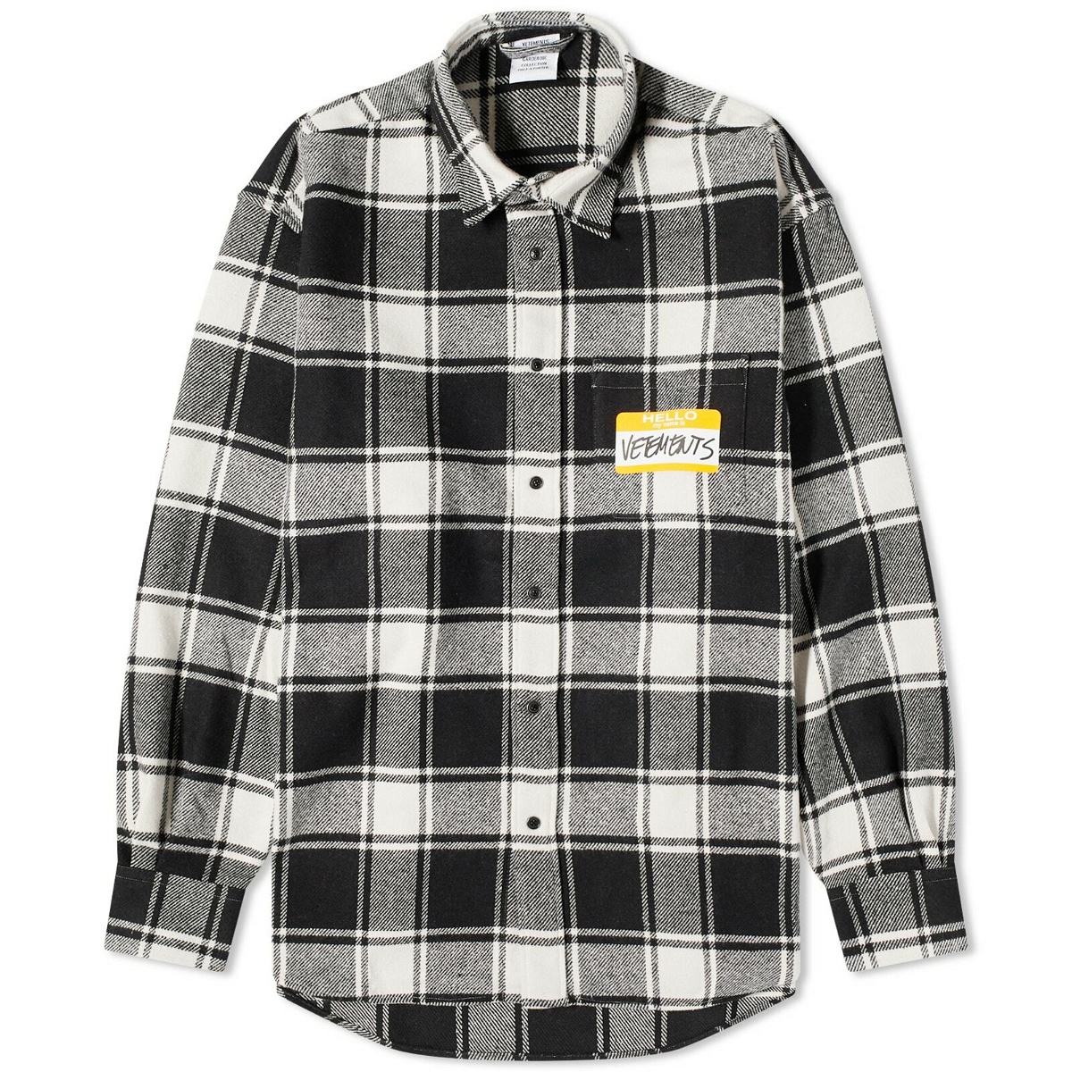 Photo: Vetements My Name Is Flannel Shirt in White Check