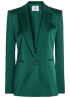 Galvan Sculpted Satin Blazer Green
