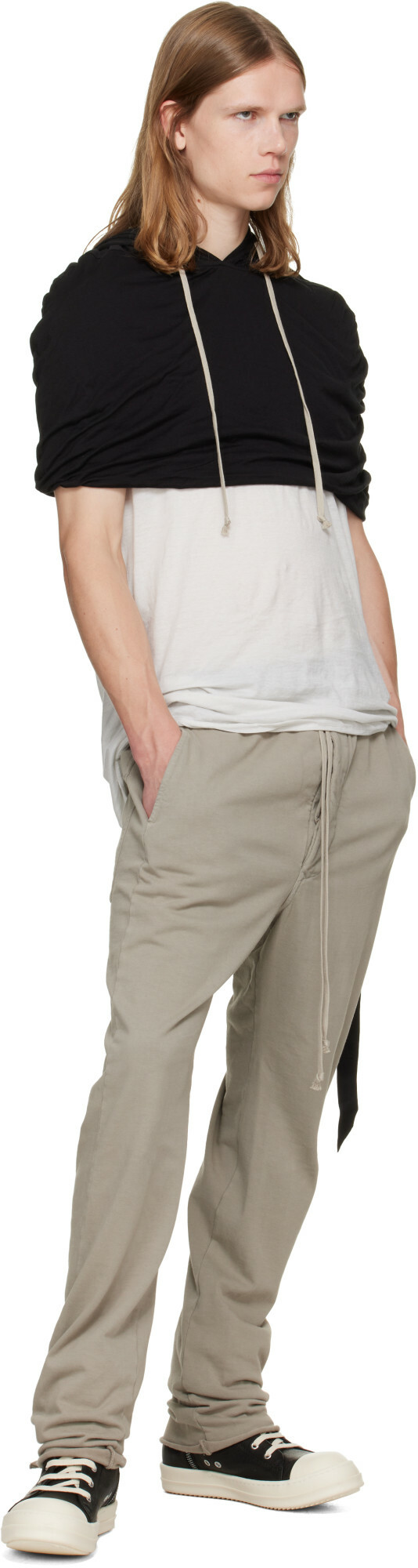 Rick Owens DRKSHDW Taupe Tower Berlin Drawstring Sweatpants