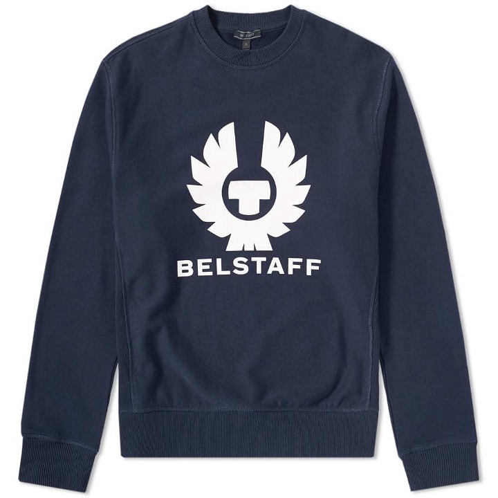 Photo: Belstaff Holmswood Logo Crew Sweat Blue