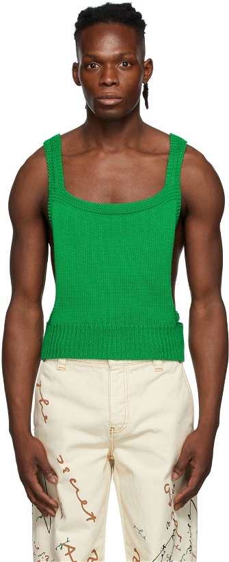 Photo: Bode Green Knit Dickie Tank Top