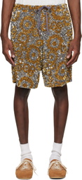 Dries Van Noten Gold & Silver Embroidered Shorts