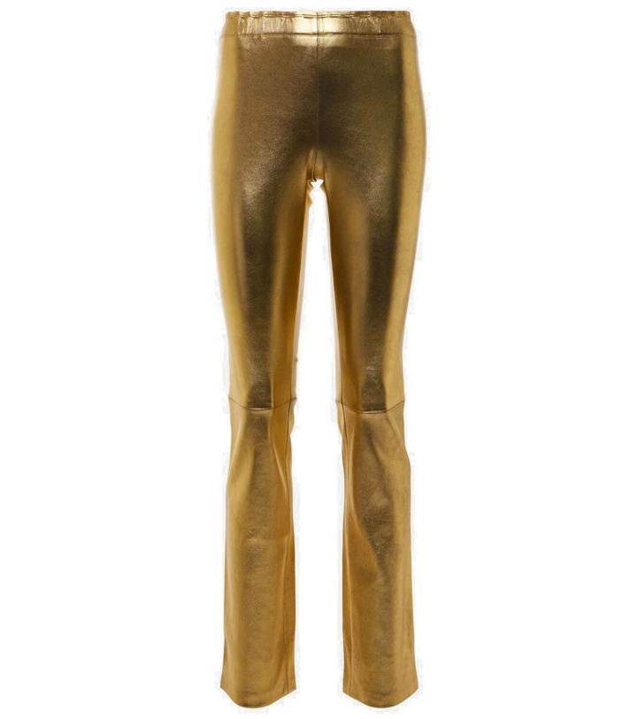 Photo: Stouls JP Long metallic leather slim pants