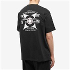 Fred Perry x Raf Simons Oversized Print T-Shirt in Black
