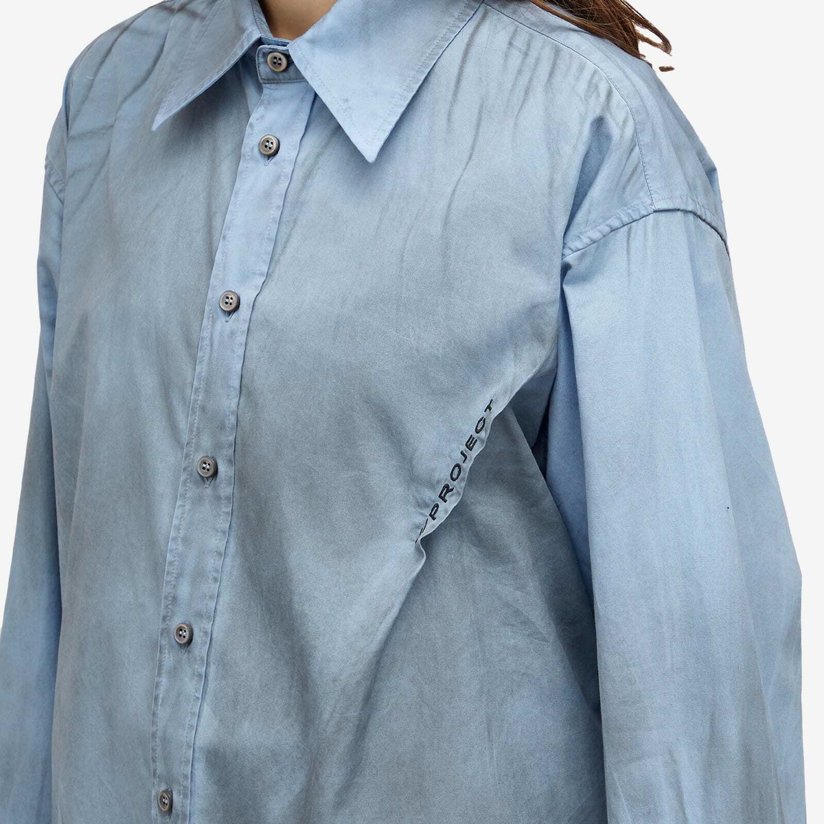 Y/Project Women's Spray Pinched Logo Shirt in Grey