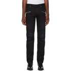 Balmain Black Straight Ribbed Jeans