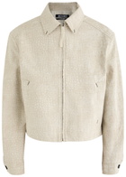 Jacquemus La Veste De-Nîmes Crocodile-effect Canvas Jacket Beige