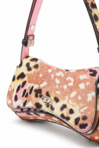 Diesel Play-Clutch in leopard-print calf hair - Clutches Womens in Brown