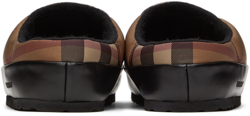 BURBERRY Brown & Beige Northaven Nova Check Slippers Burberry Brown & Beige Northaven Check Slippers Burberry main image 2