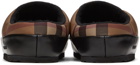 Burberry Brown & Beige Northaven Check Slippers