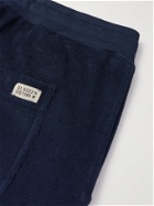 OLIVER SPENCER LOUNGEWEAR - Ashbourne Cotton-Blend Terry Drawstring Shorts - Blue