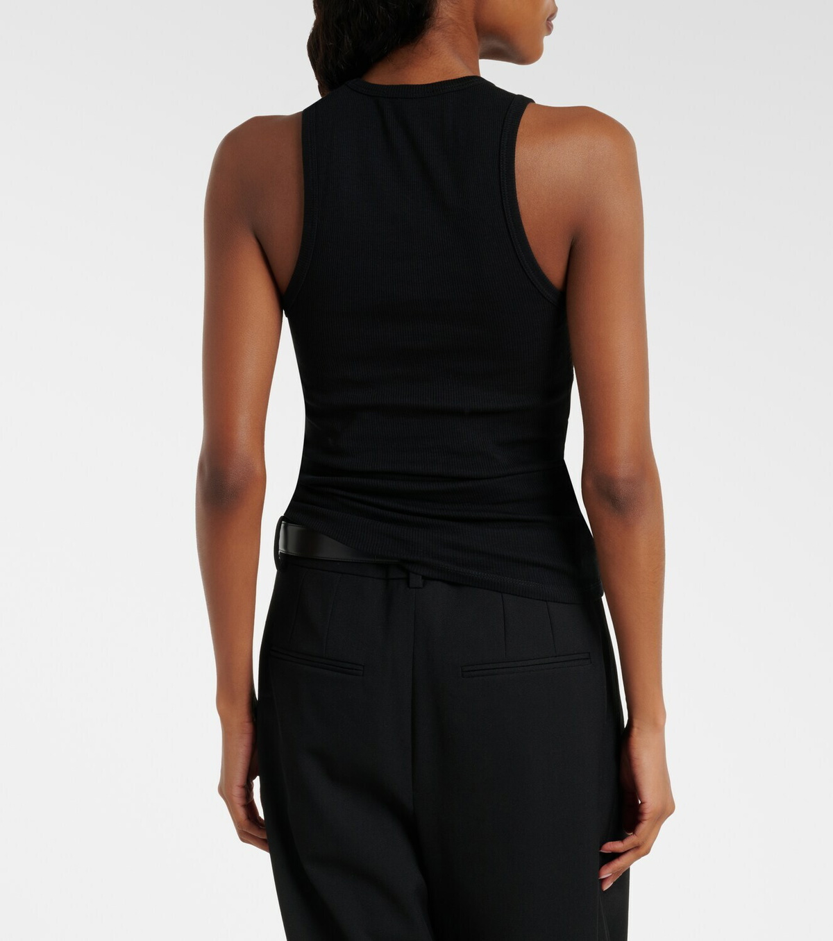 Wardrobe.NYC Ribbed-knit cotton jersey tank top