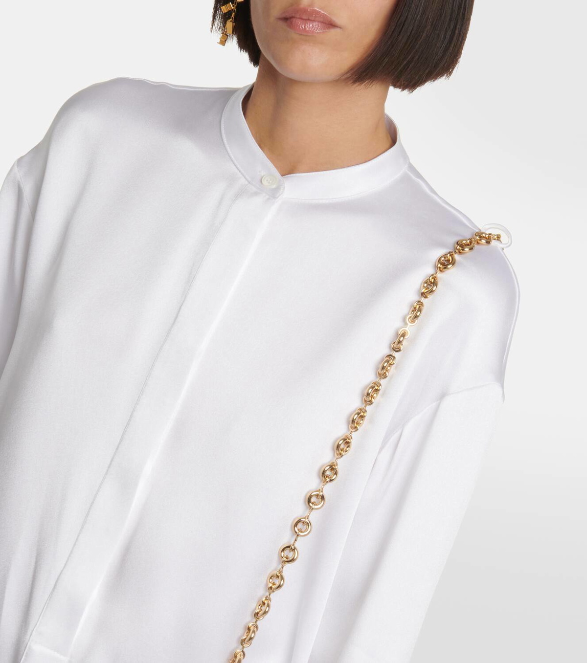 Loewe Chain-detail silk shirt dress Loewe