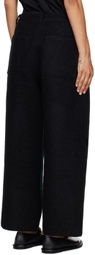 Deiji Studios Black Boiled Wool Trousers