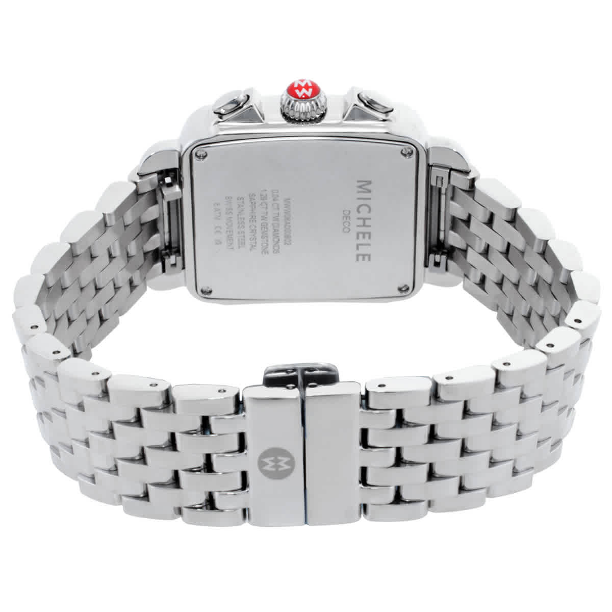Michele Deco Soiree Diamond Mother of Pearl Dial Stainless Steel