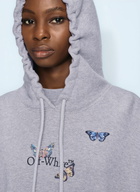 OFF WHITE Bookish Butterfly Hooded Sweatshirt