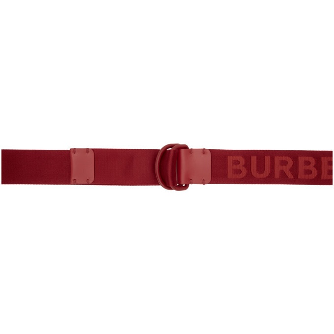 Burberry Red Double D Ring Belt Burberry