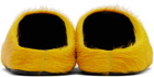 Marni Yellow Long Hair Calfskin Fussbett Slip-on Loafers