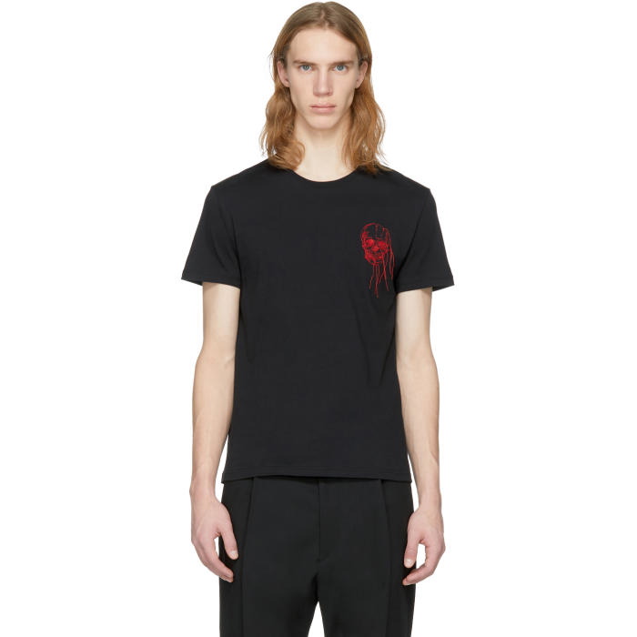 Photo: Alexander McQueen Black Skull Threads T-Shirt