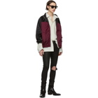 Enfants Riches Deprimes Burgundy and Black Baggy Fit Track Jacket