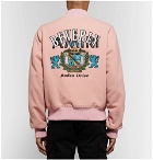 AMIRI - Embroidered Wool Bomber Jacket - Men - Pink