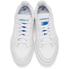 adidas Originals White Leather Supercourt Sneakers