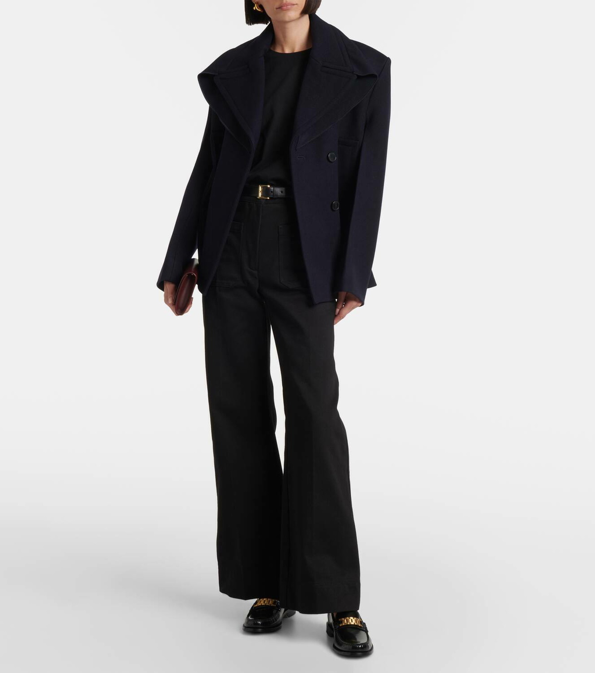 Victoria Beckham Chain leather loafers