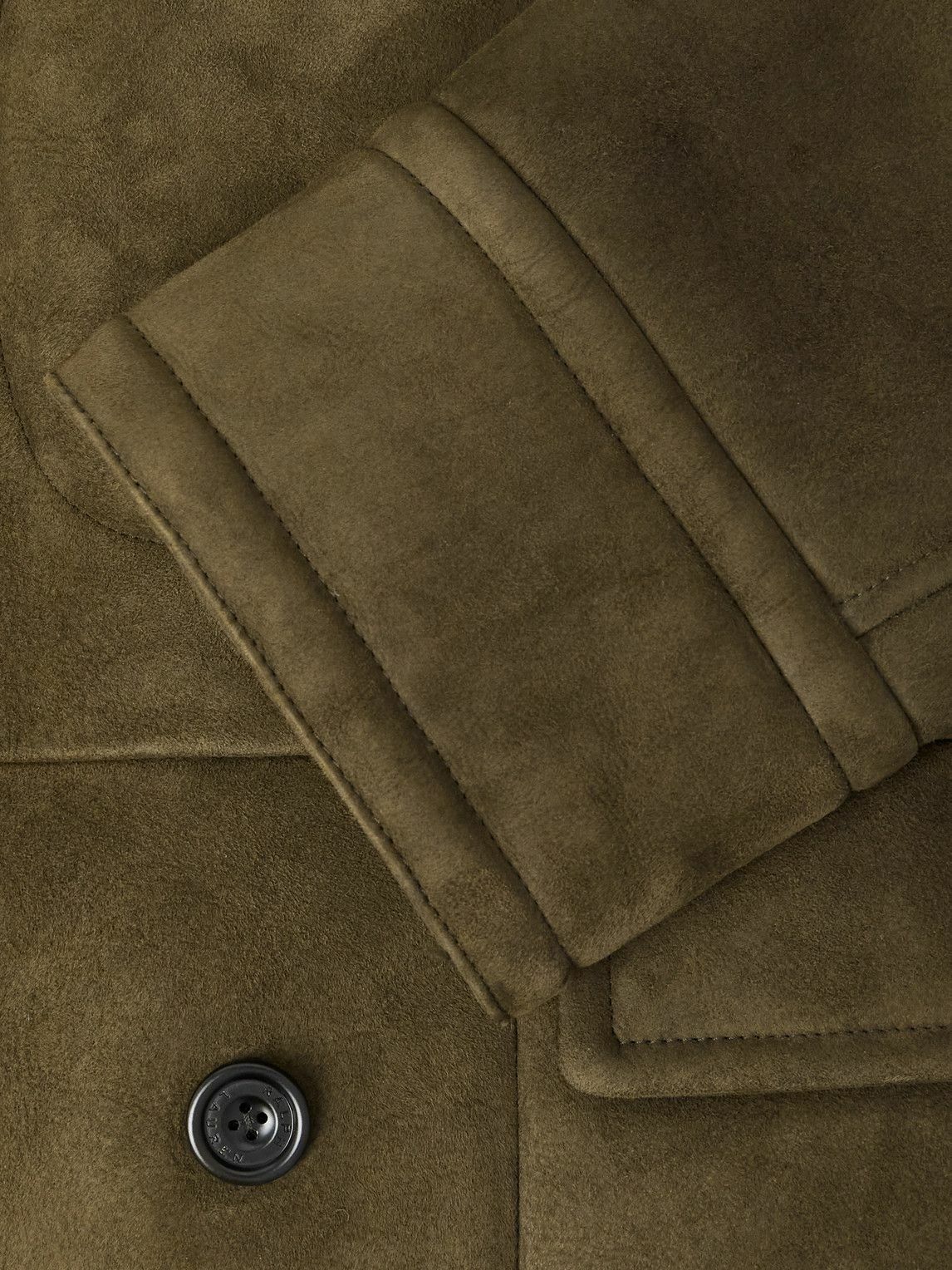 Ralph Lauren Purple label - Double-Breasted Shearling Jacket - Green