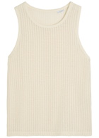 Wax London Prim Cotton-knit Vest Ecru